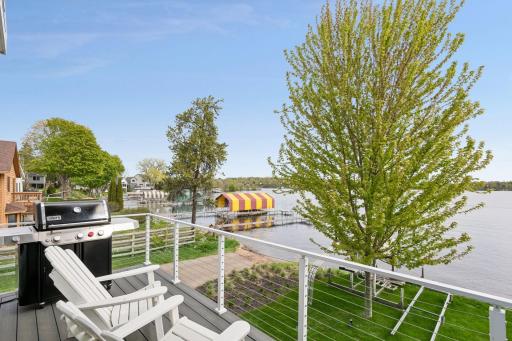 Premium maintenance-free deck provides the perfect perch to enjoy panoramic Lake Minnetonka sunsets.