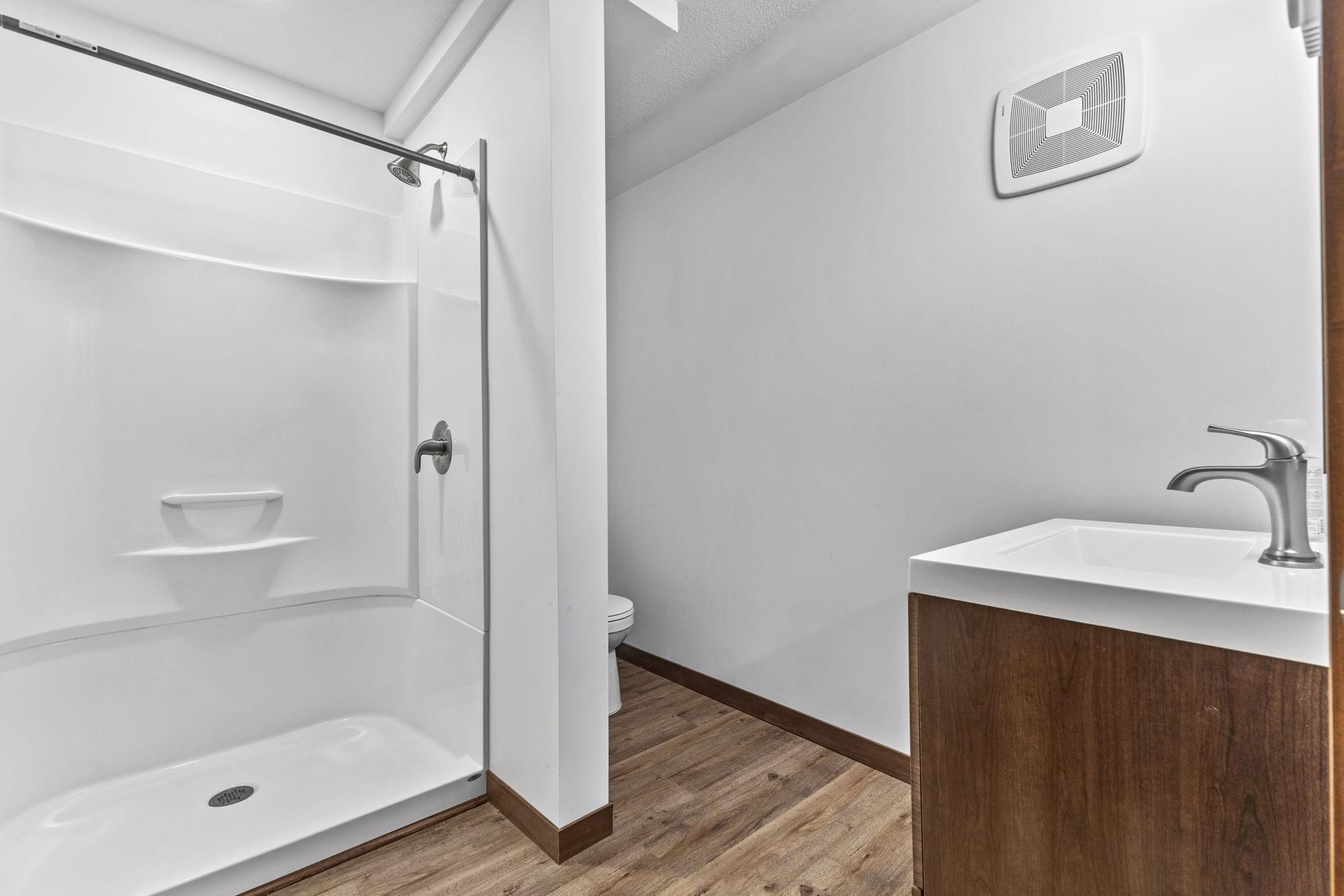 Lower level bath just completed