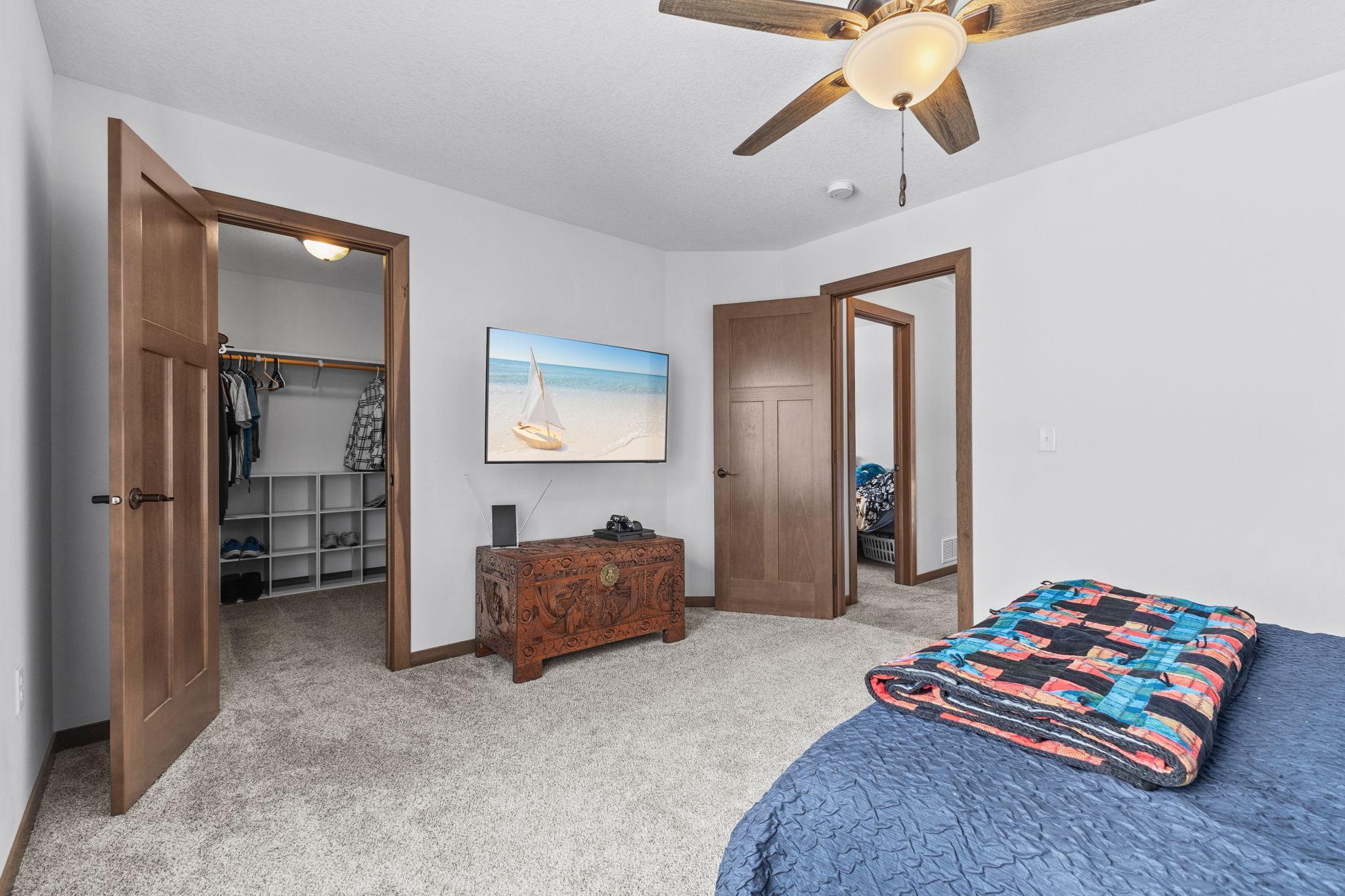 Primary with huge walk in closet