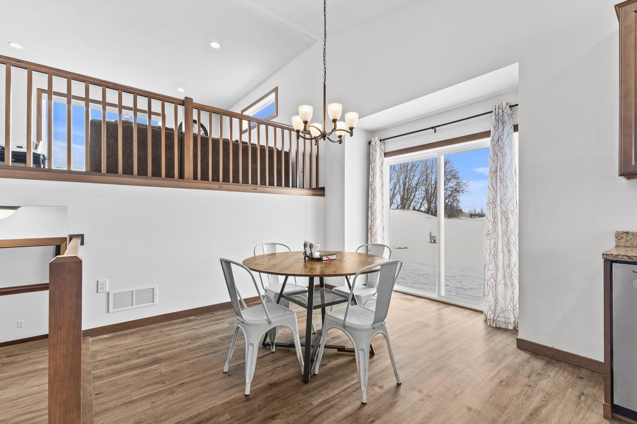 Dining room with walk out