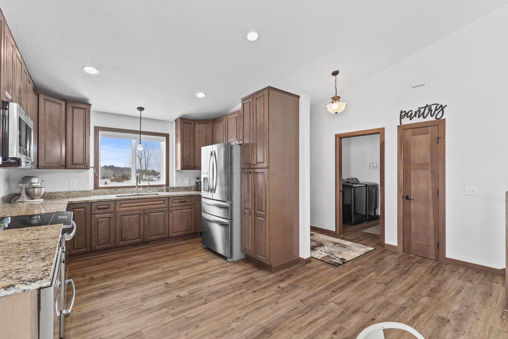 Spacious kitchen with soft close cabinet doors
