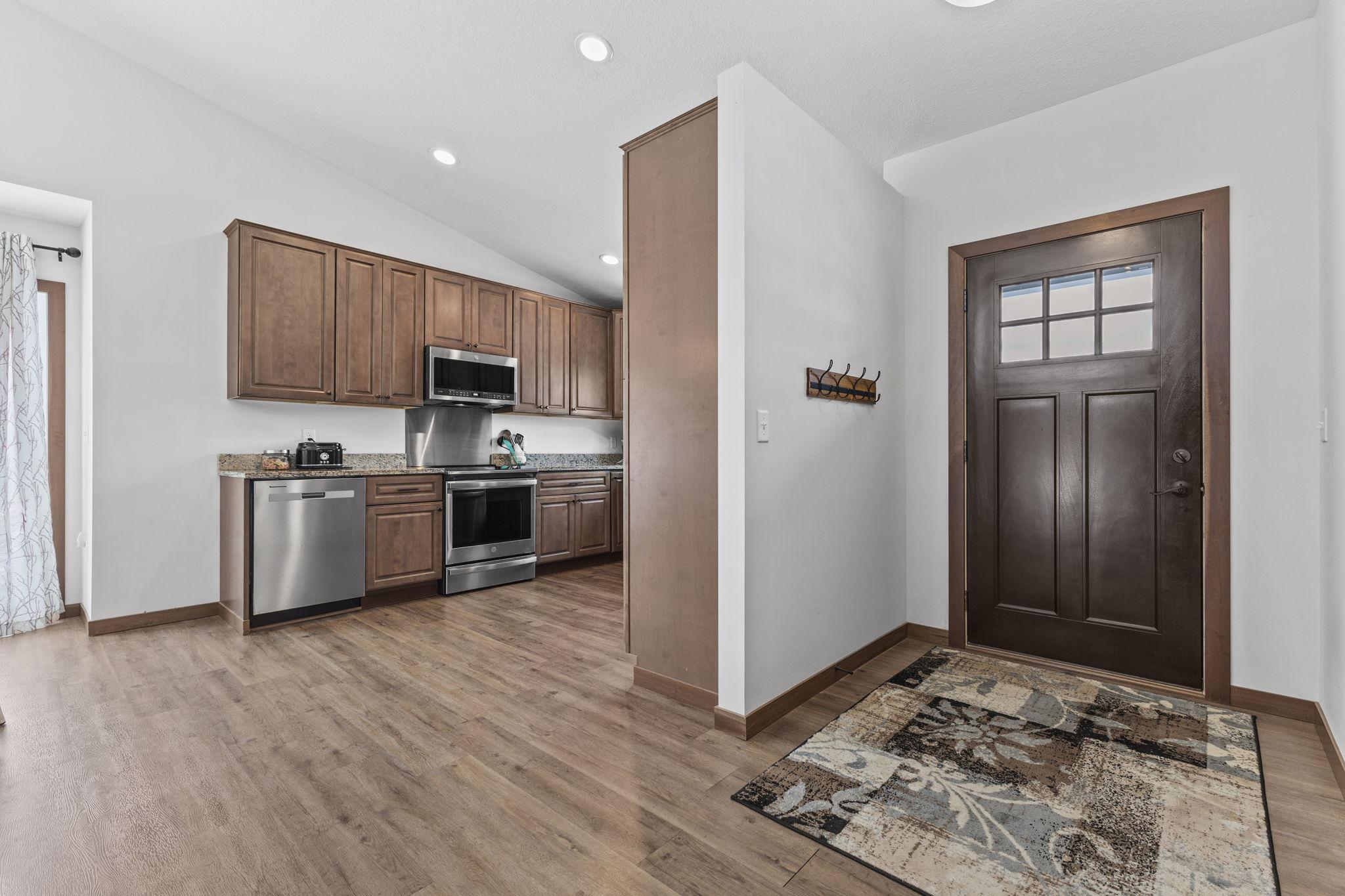 Entry into kitchen dining room area