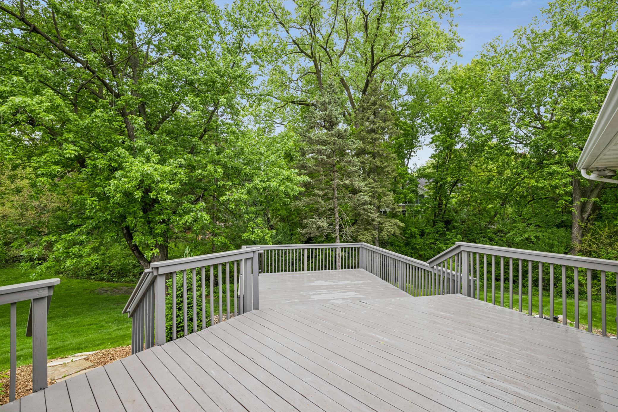 Massive deck for effortless indoor/outdoor living.