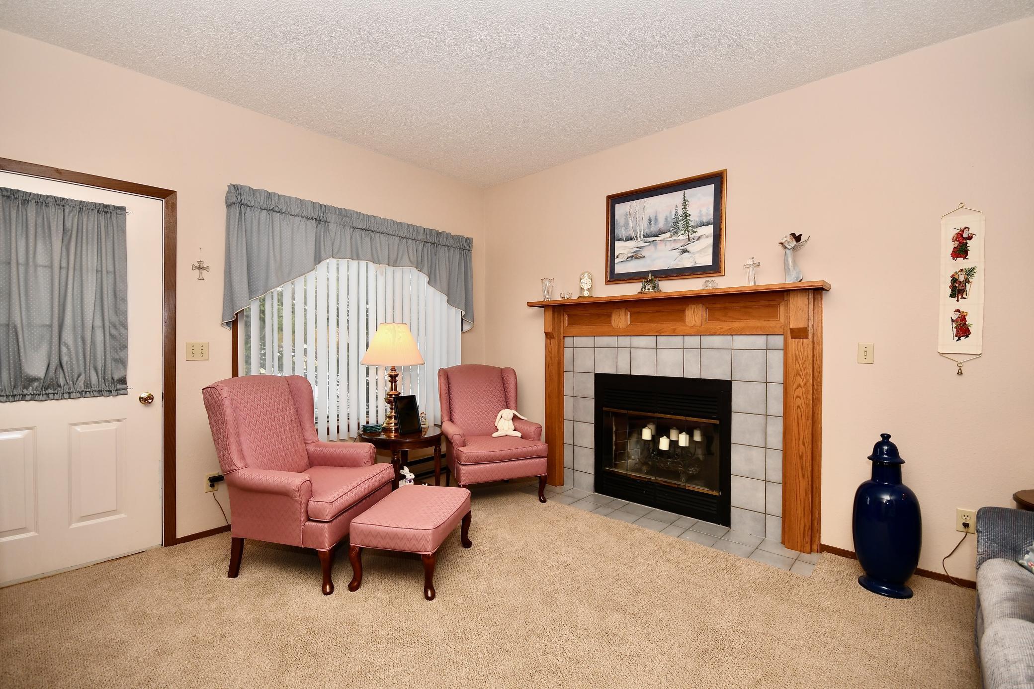 32. wood burning fireplace