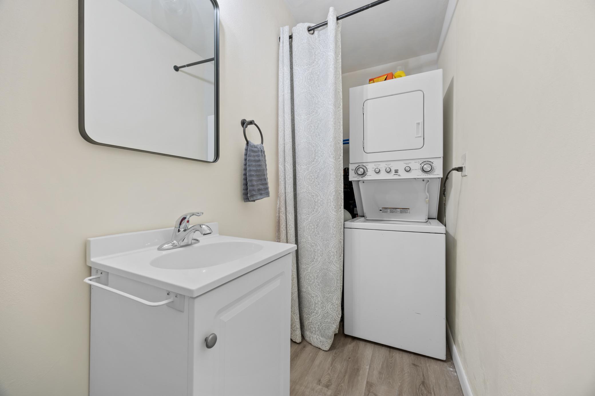 Private Half Bathroom w/Laundry