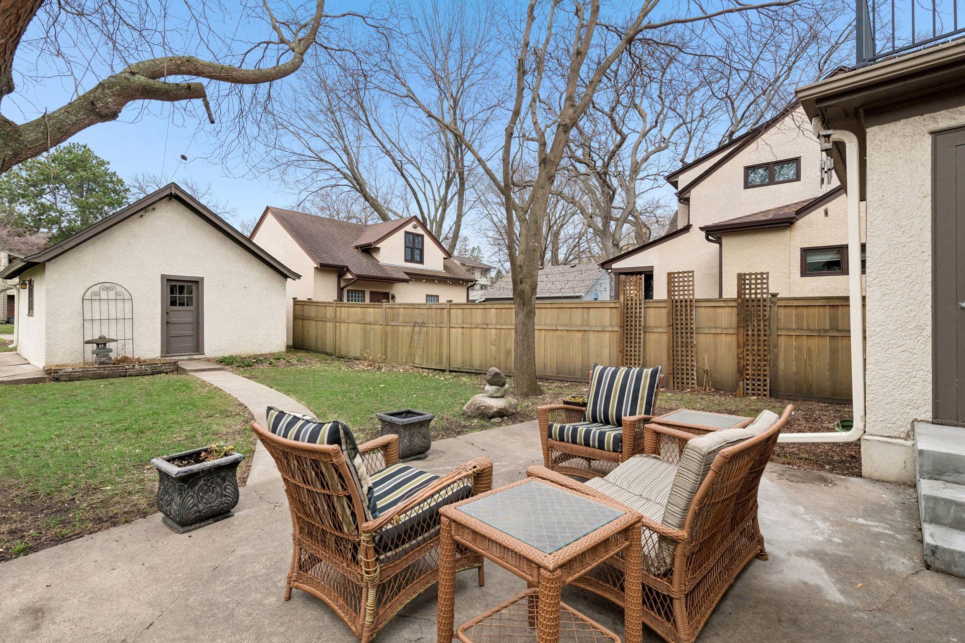 Back of the detached 2 car garage.