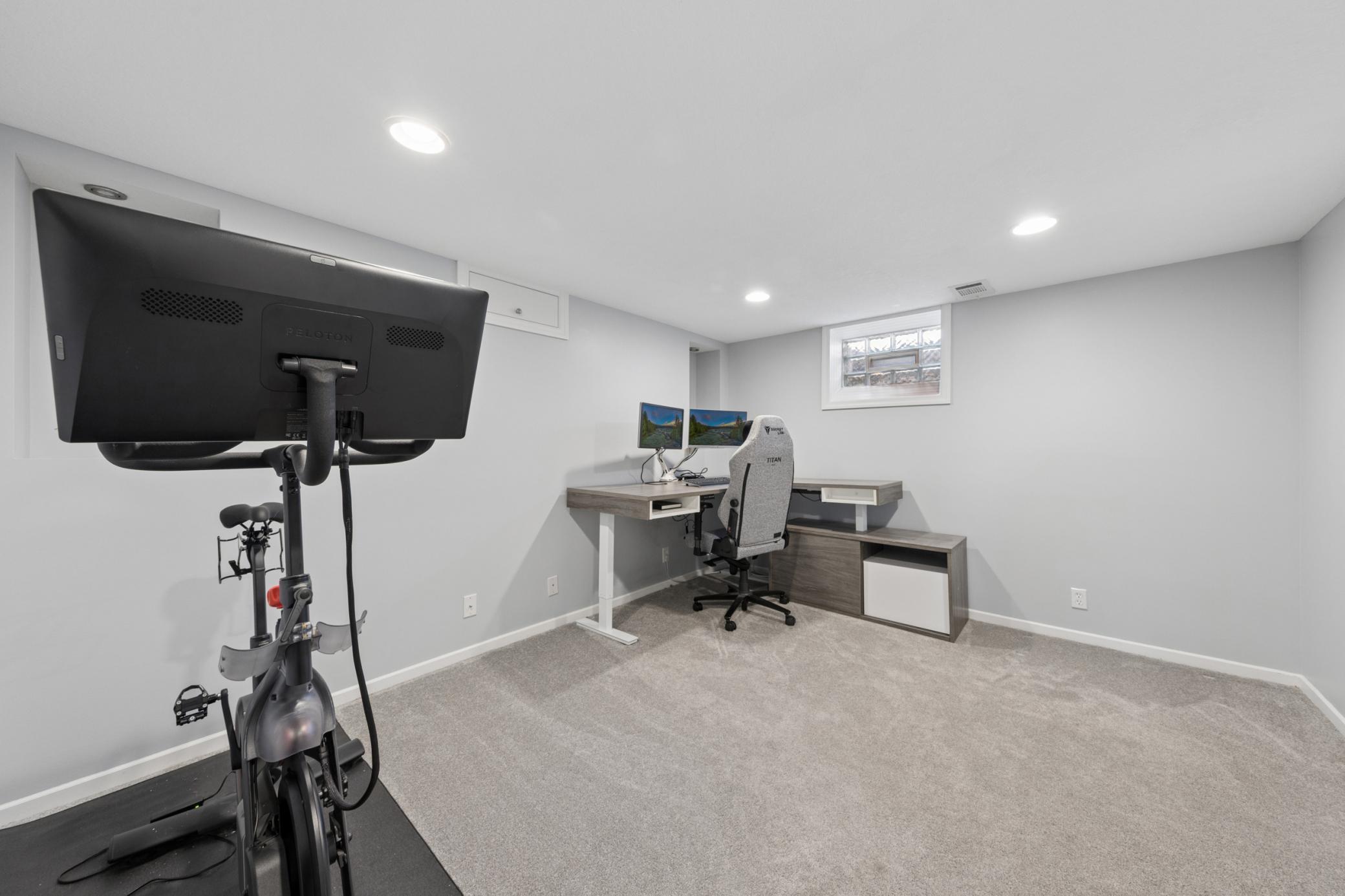 Lower level office area- add an egress for 5th bedroom.