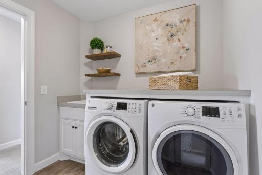 Upper level laundry room