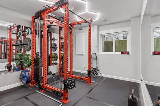 Fifth bedroom currently used as an exercise room