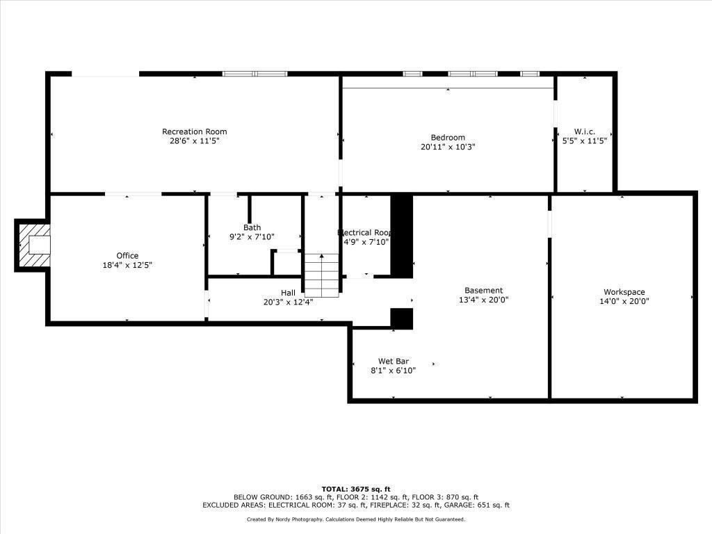 Floor plan for lower level walk out