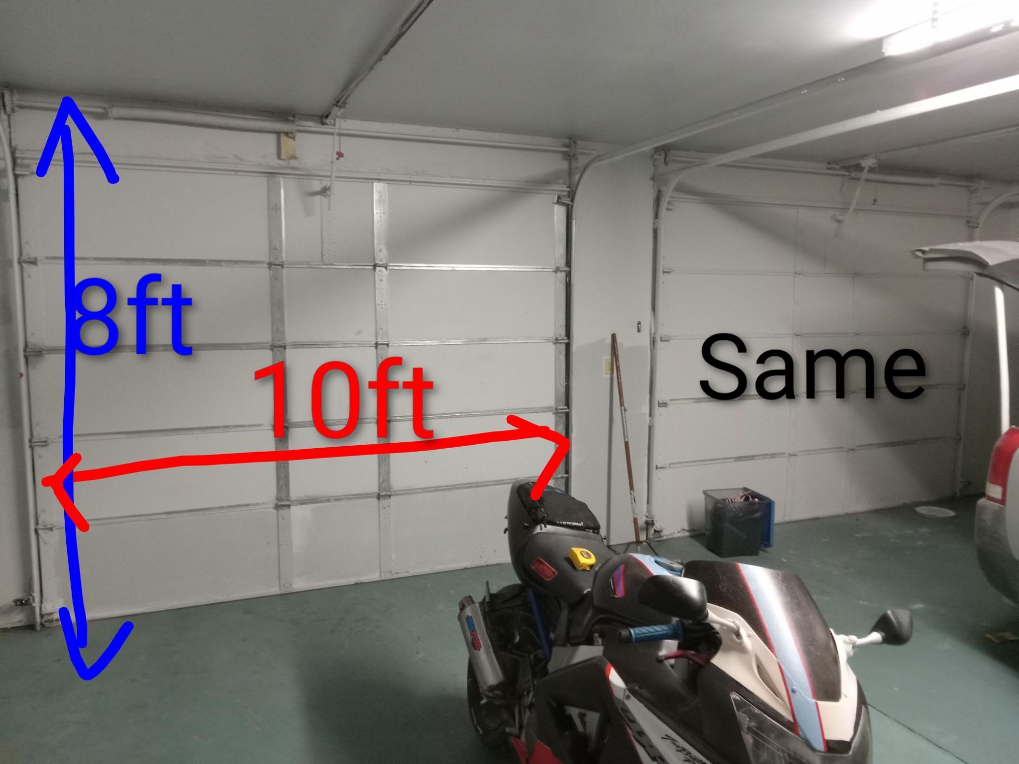 Two 8 ft x 10Ft Garage Doors