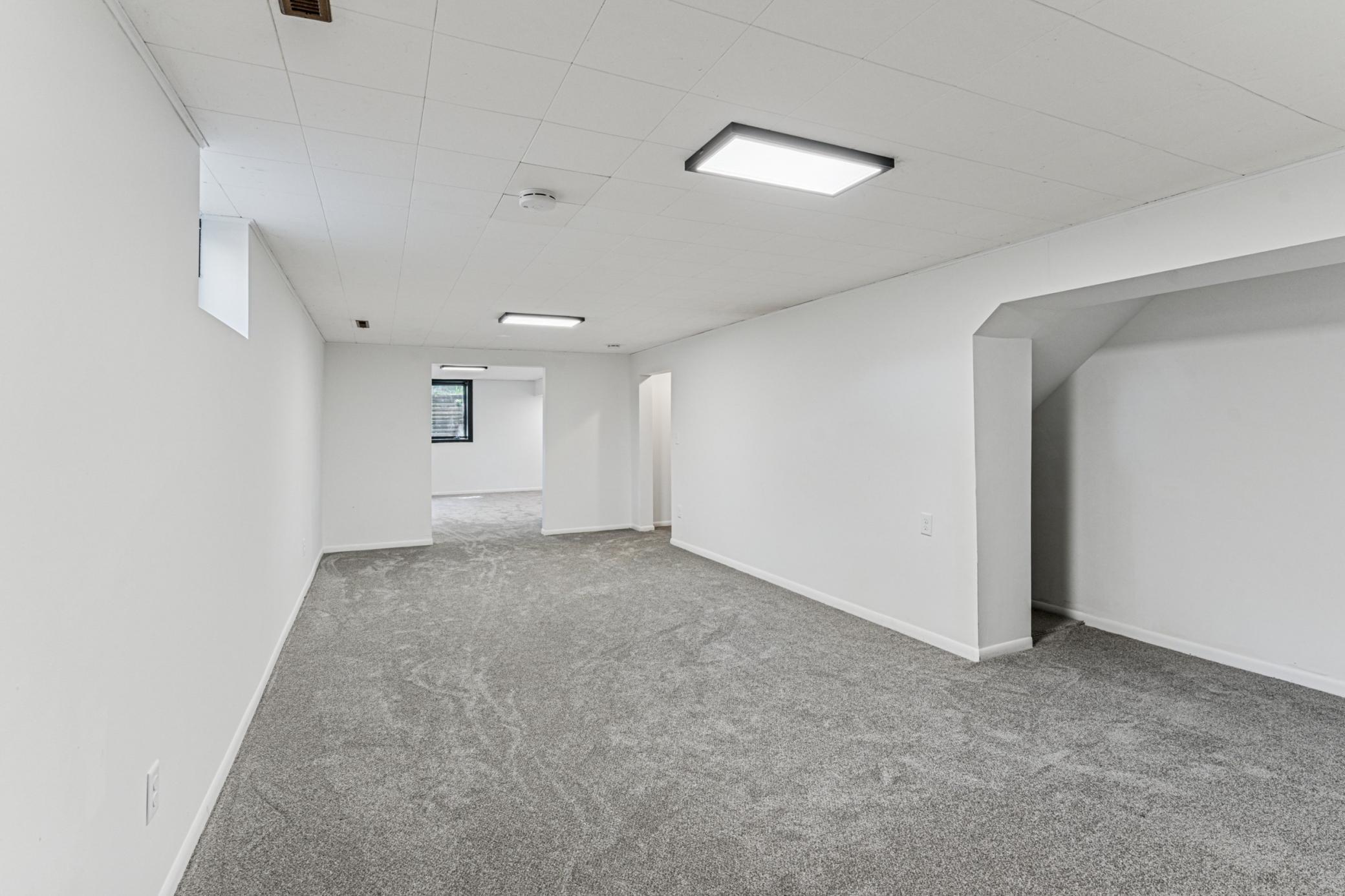 Lower level Family Room leads to 4th Bedroom.