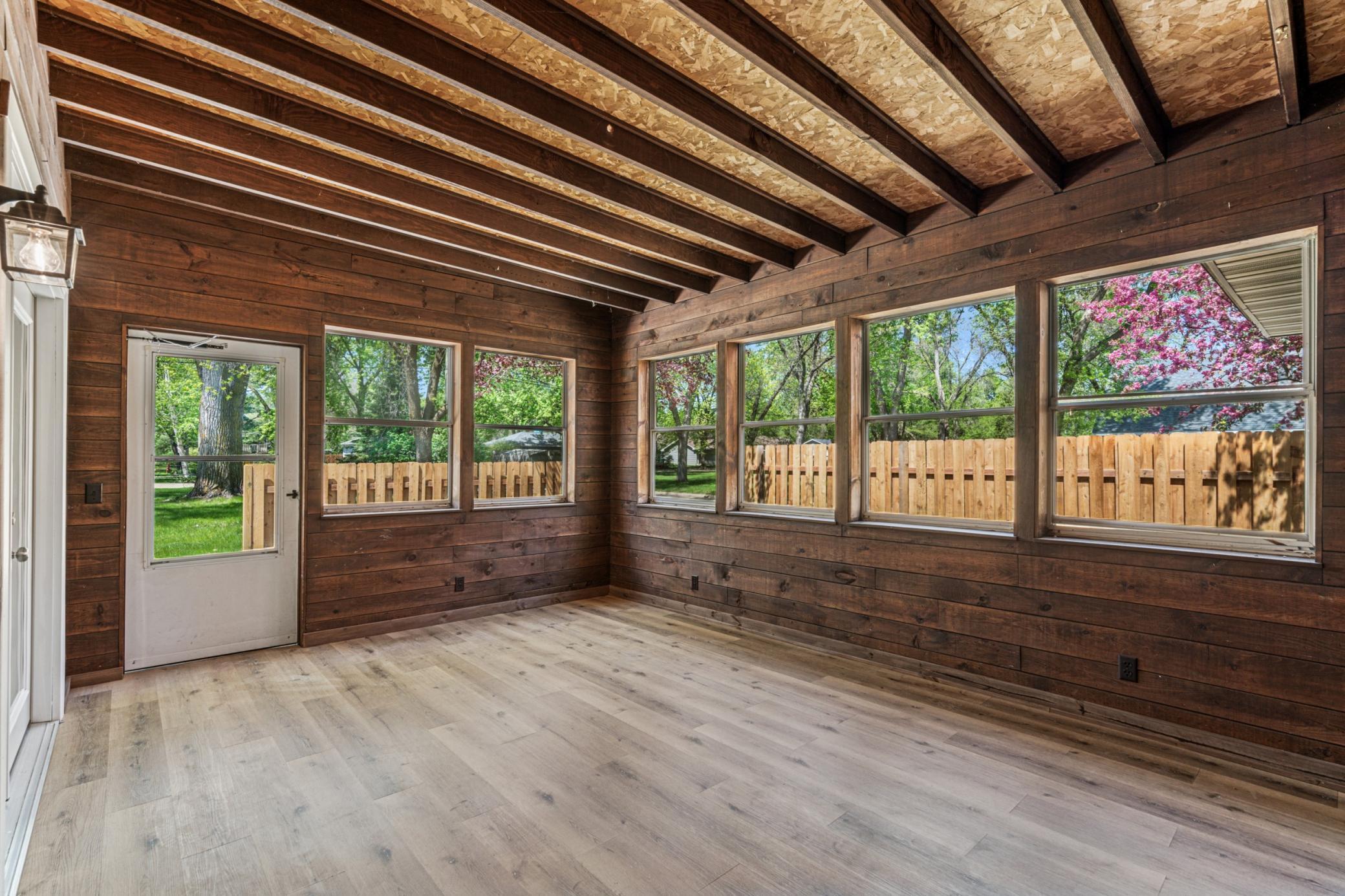 Three-Season Porch overlooks back Patio & level backyard!