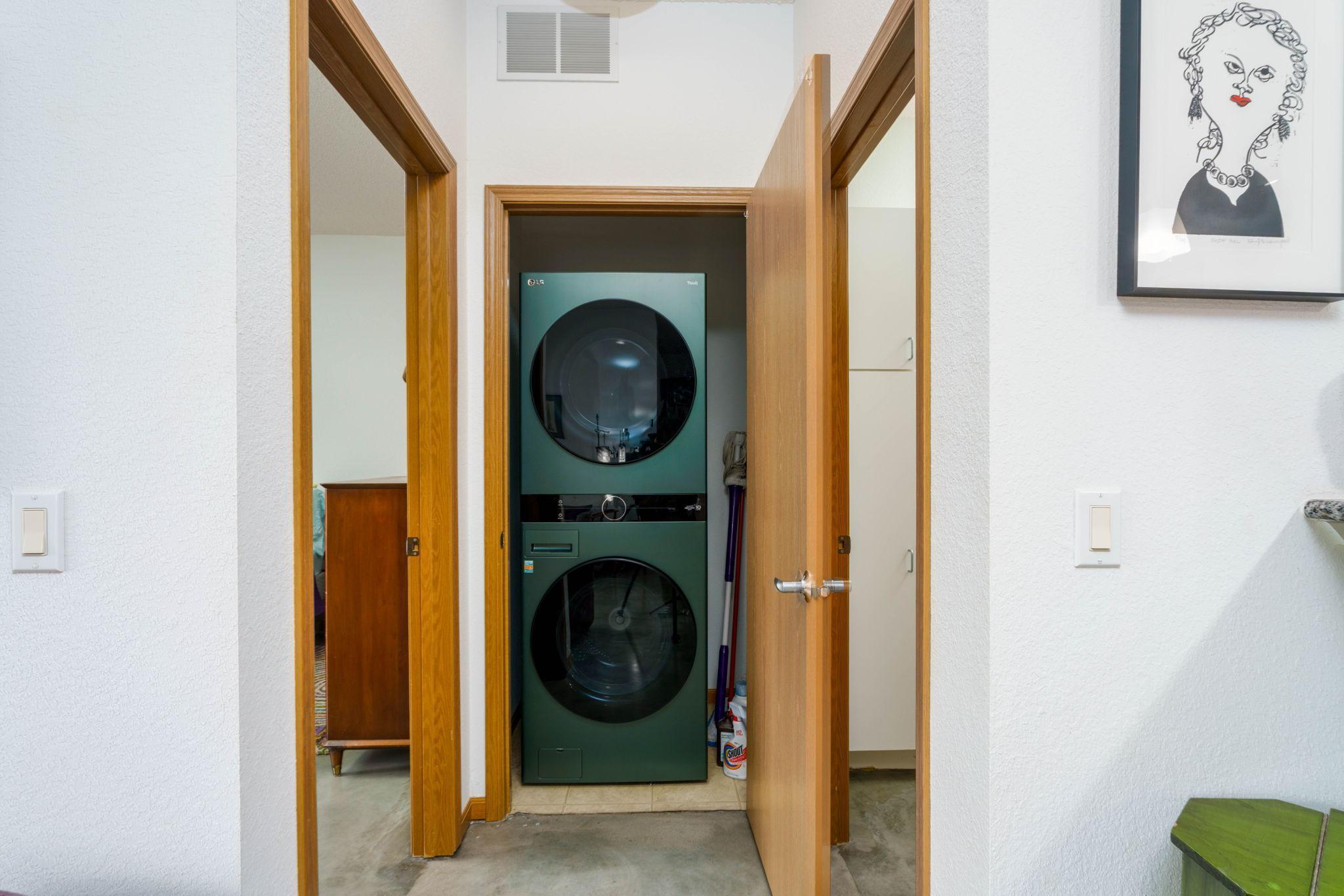 In unit laundry is a plus. Newer washer and dryer.