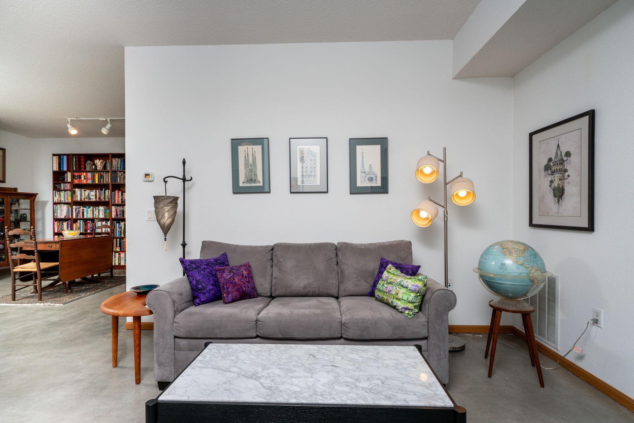 Anoter view of the living room looking into the formal dining area.