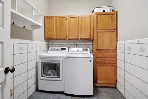 Main Floor Laundry in Mud Room off Kitchen and Garage