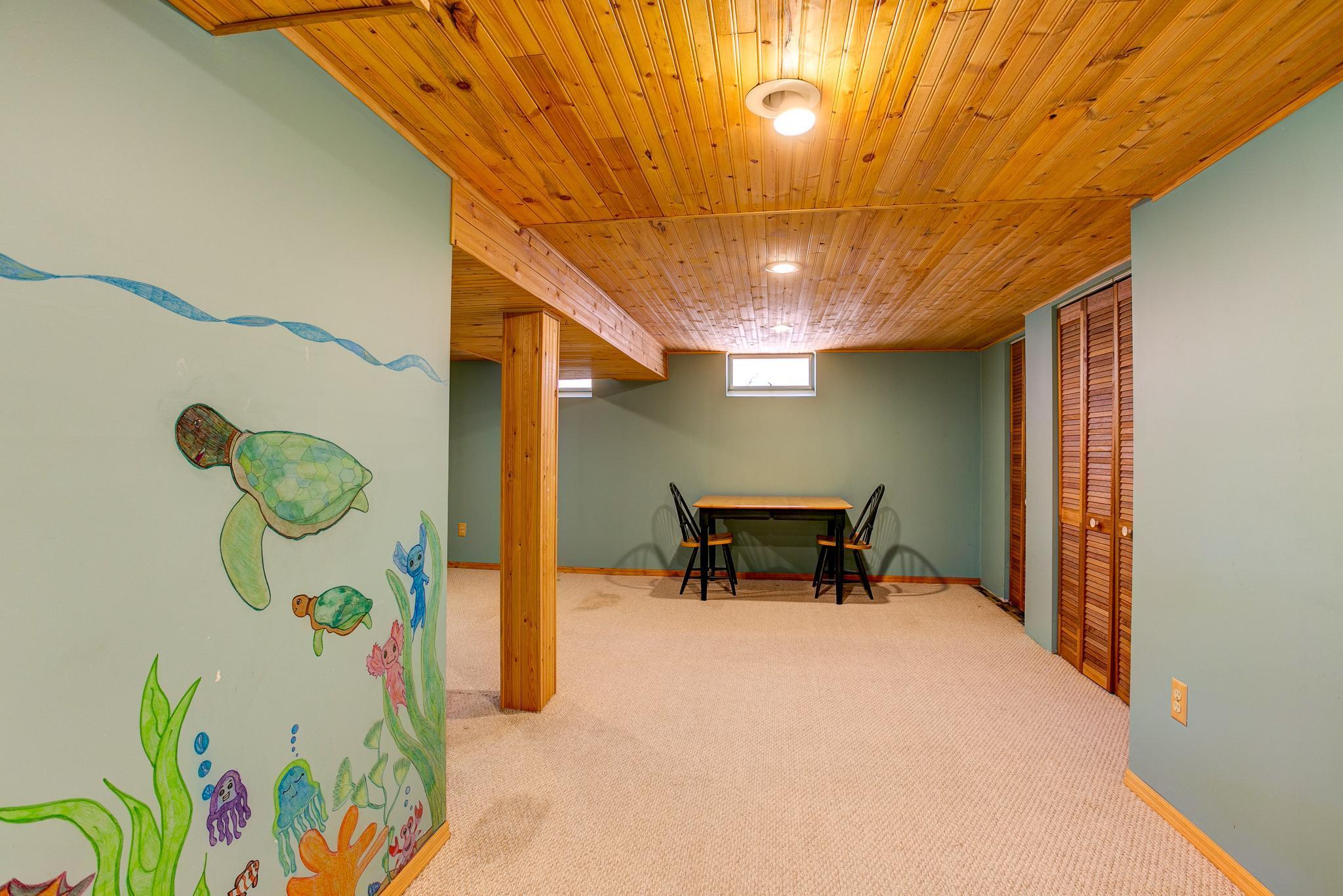 Open finished Basement