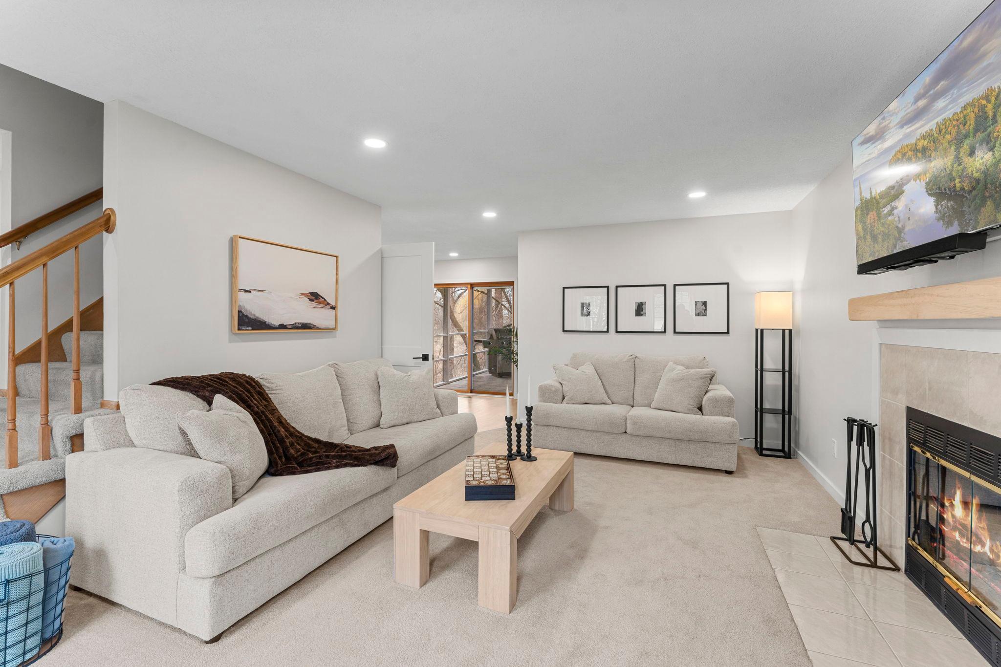 An alternate view of the main level living room.