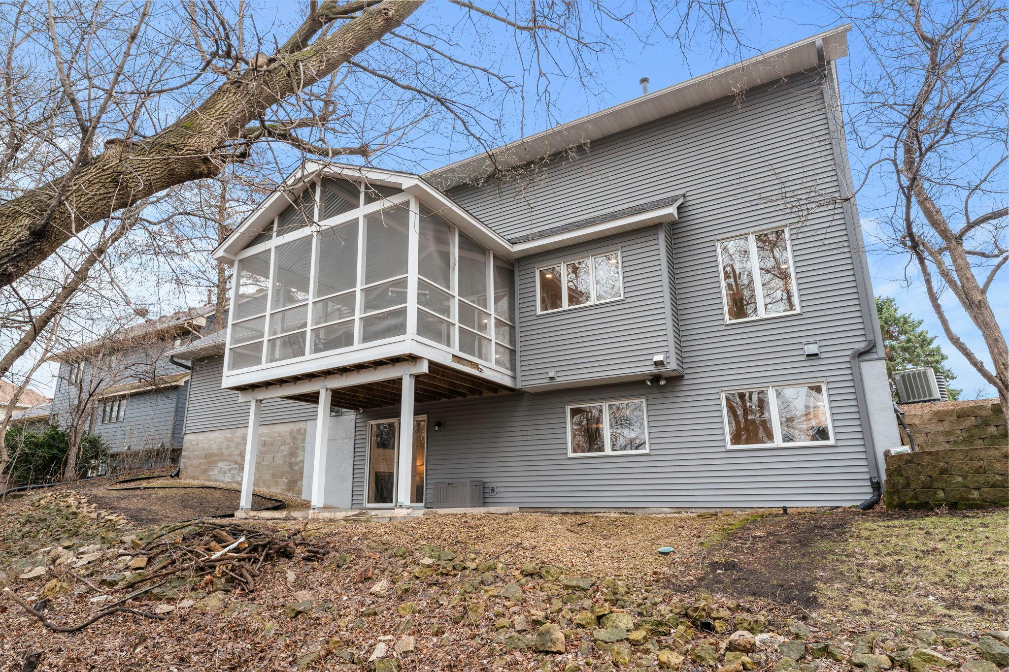 A rear exterior view of the home.