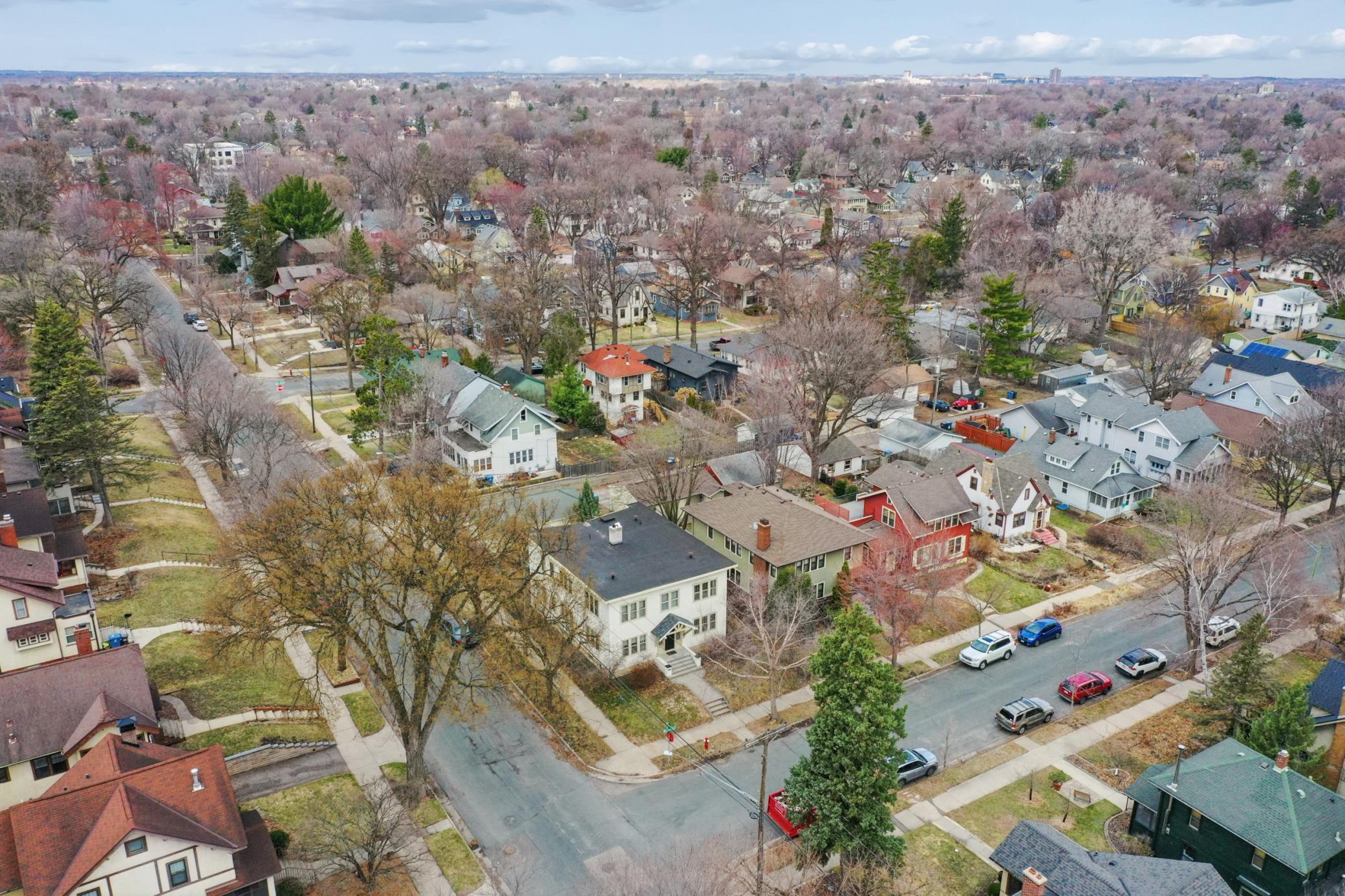 Aerial view of the property.