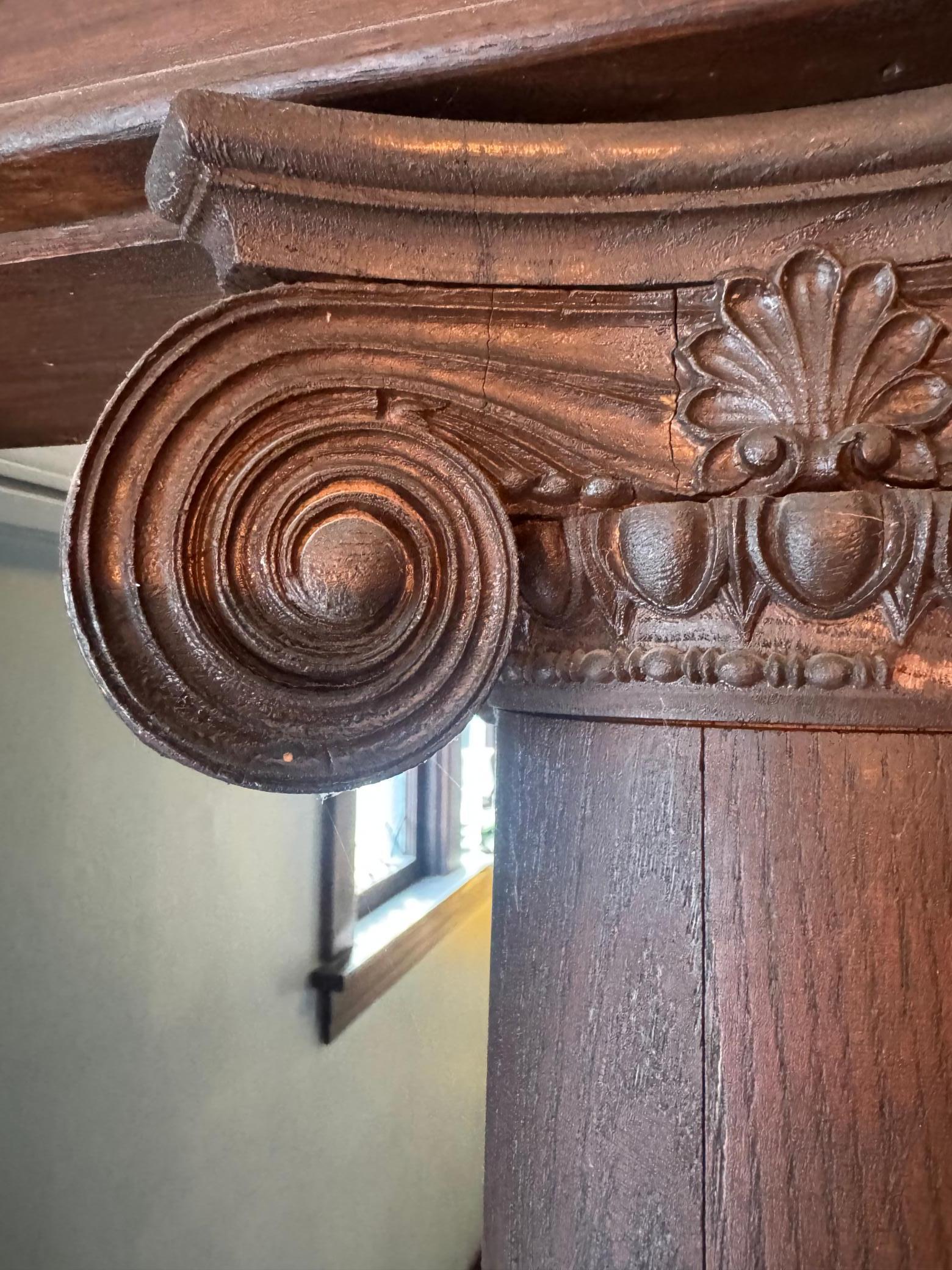 Vintage pillars and ionic capitals