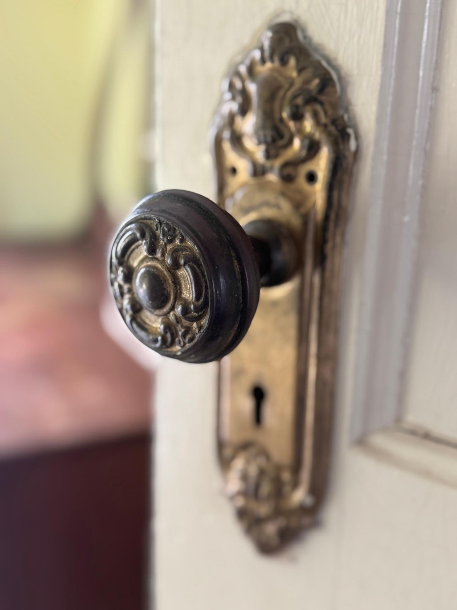 Original knob and plate