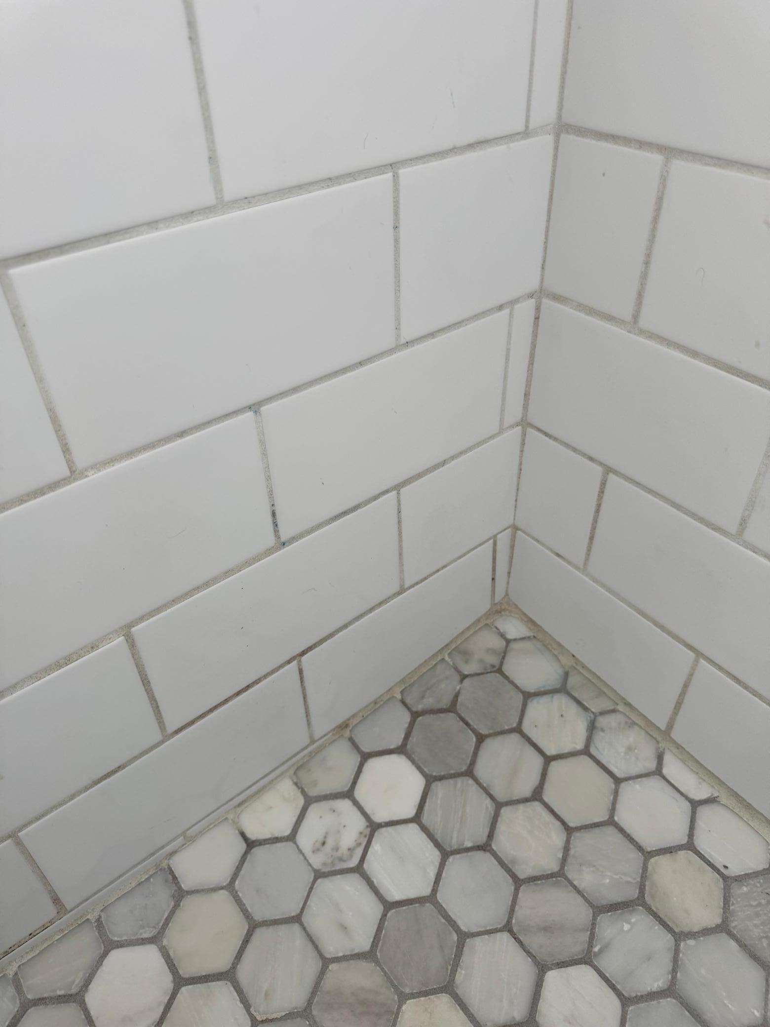 Upstairs shower surround