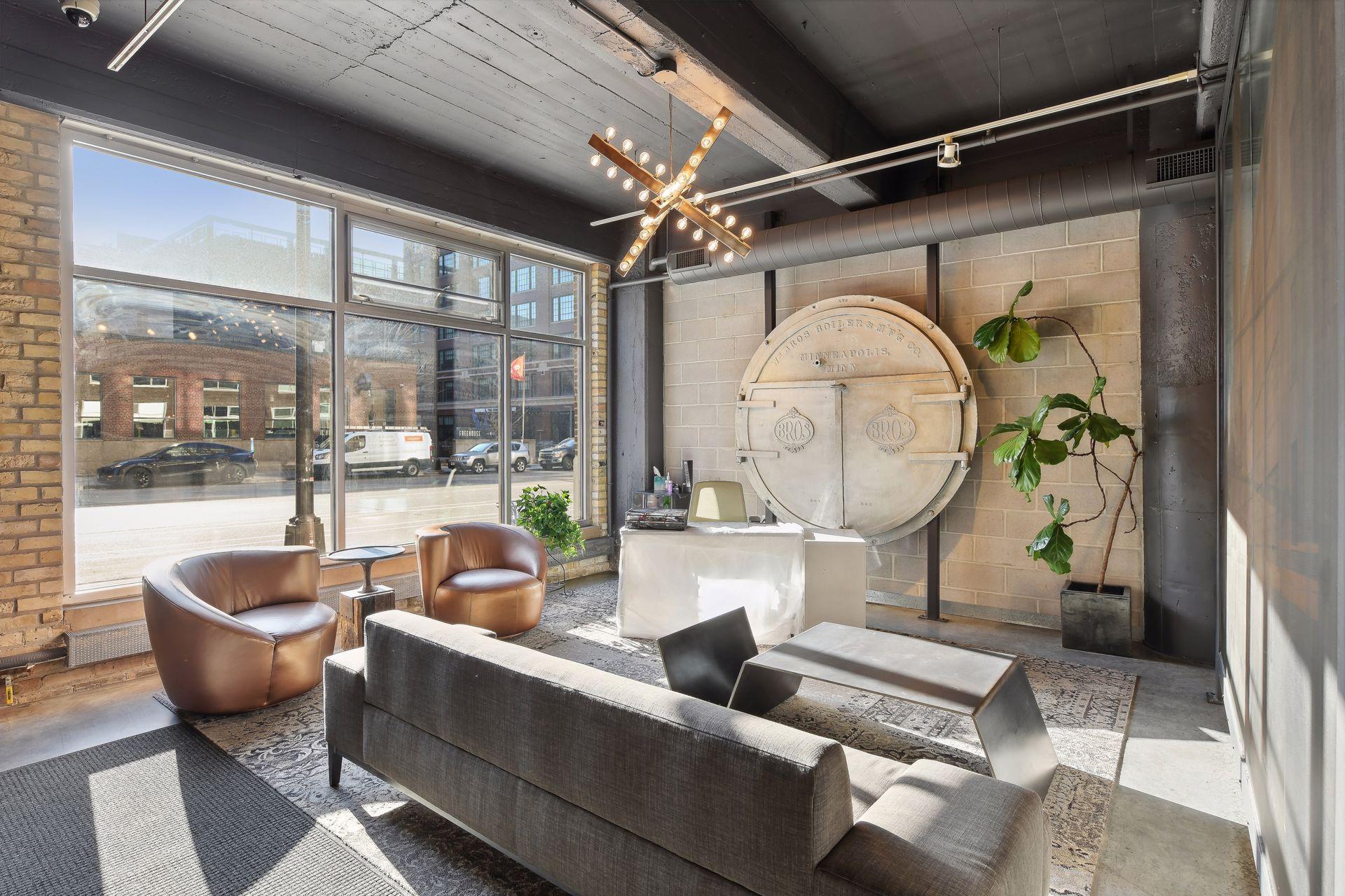 The building’s inviting front entry offers a warm and welcoming first impression.