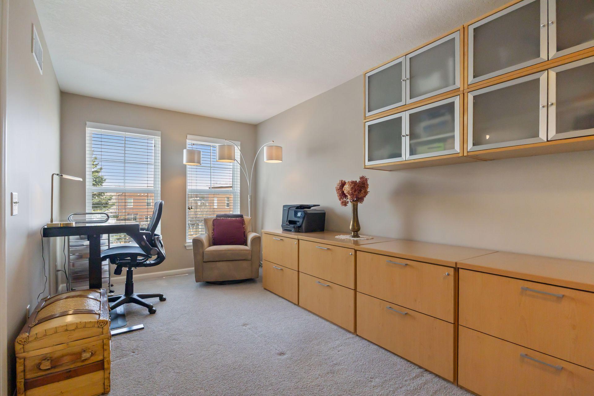 Loft with built-in storage. All staying with the proerty.