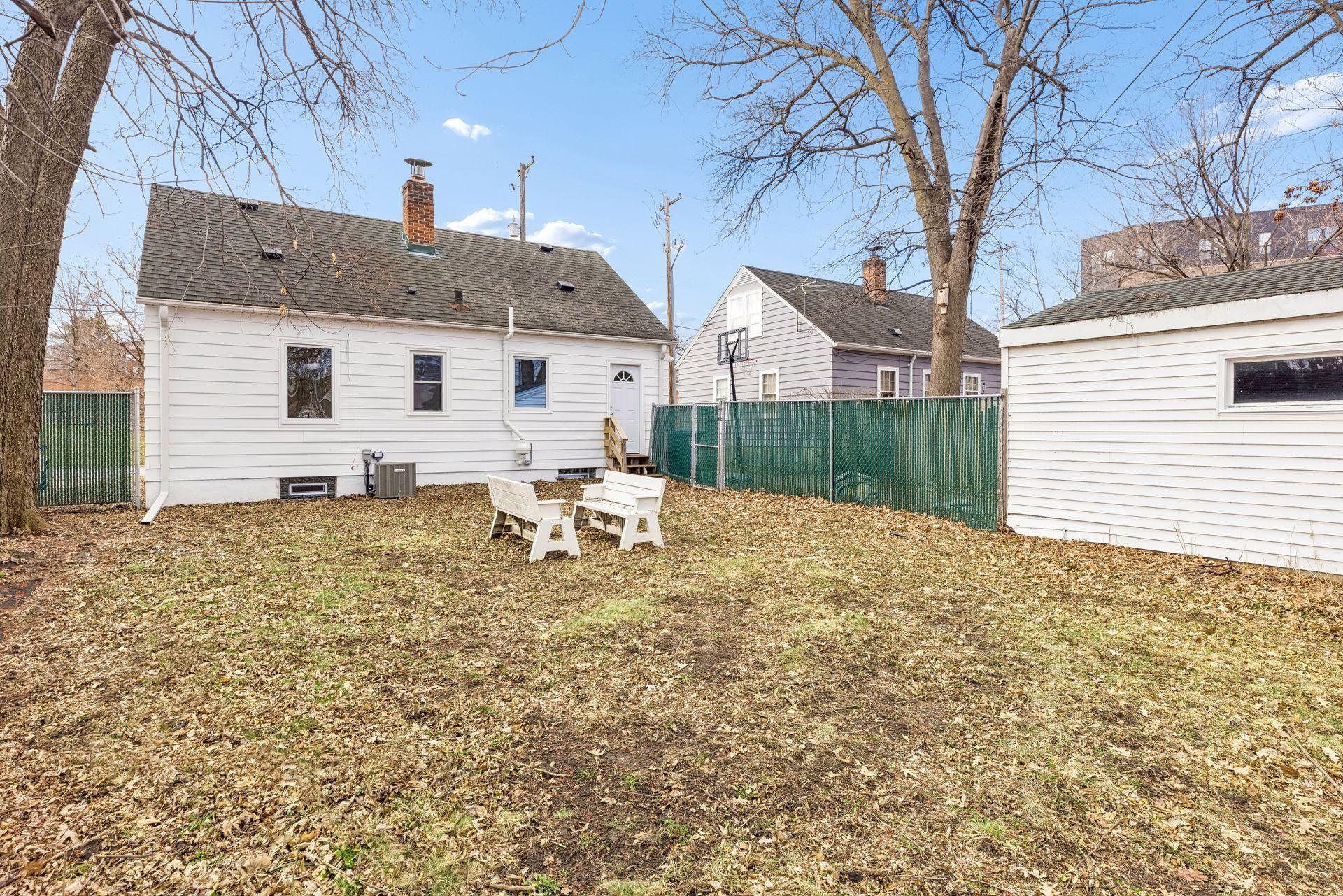 Fully fenced backyard