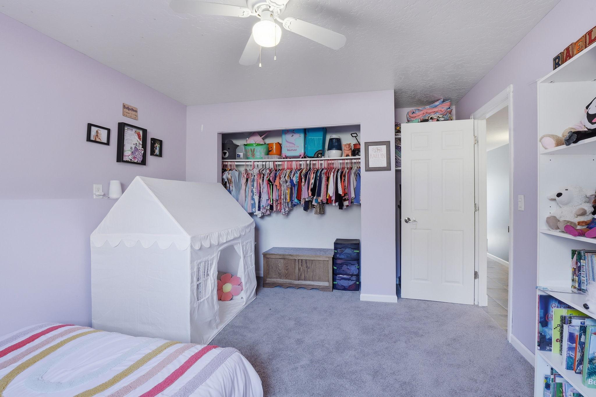 Additional alcove space along with a large closet.