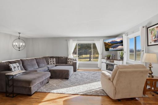 Large windows make the whole house bright.