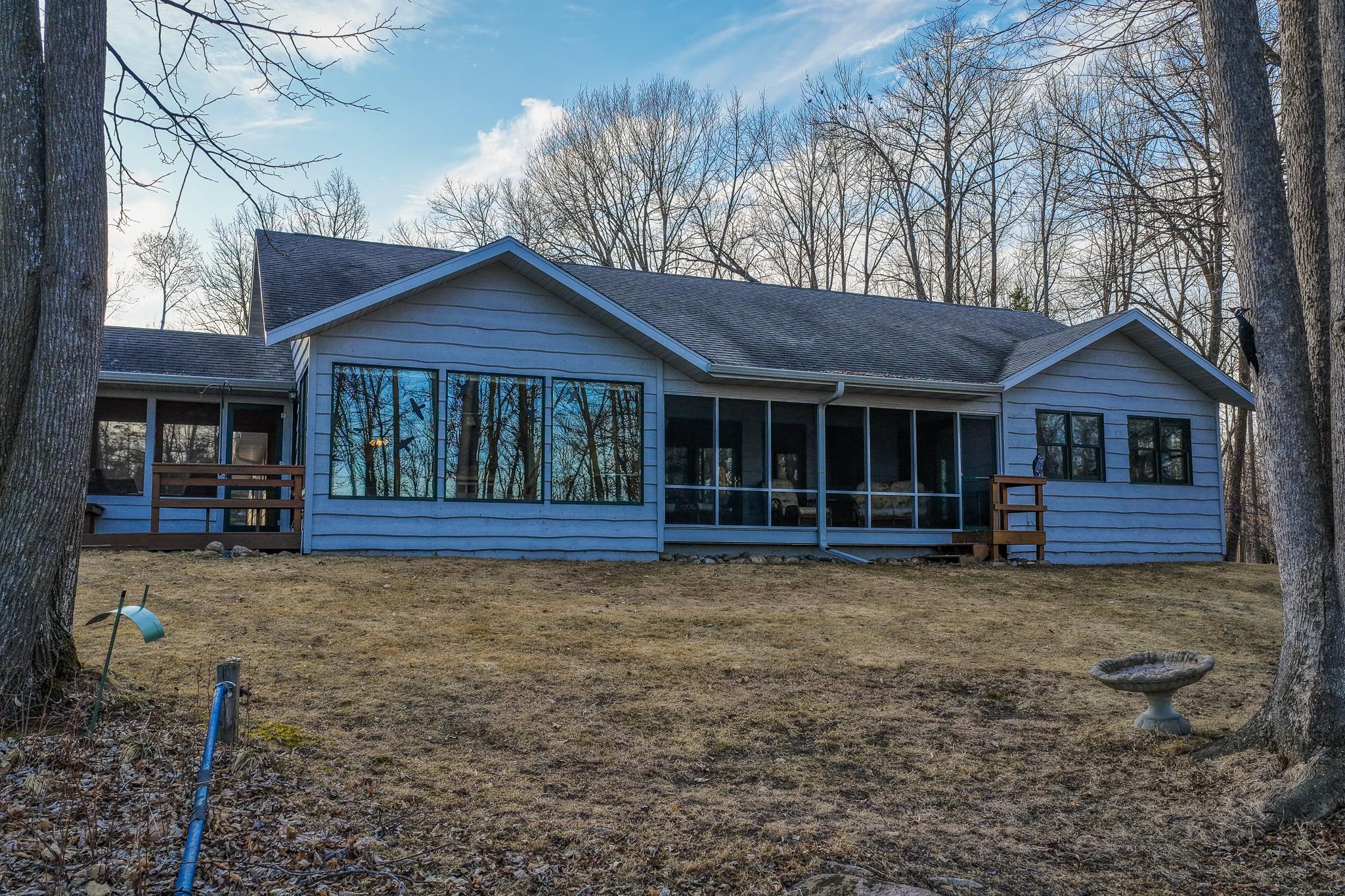 Two Screen porches allow great views of the lake