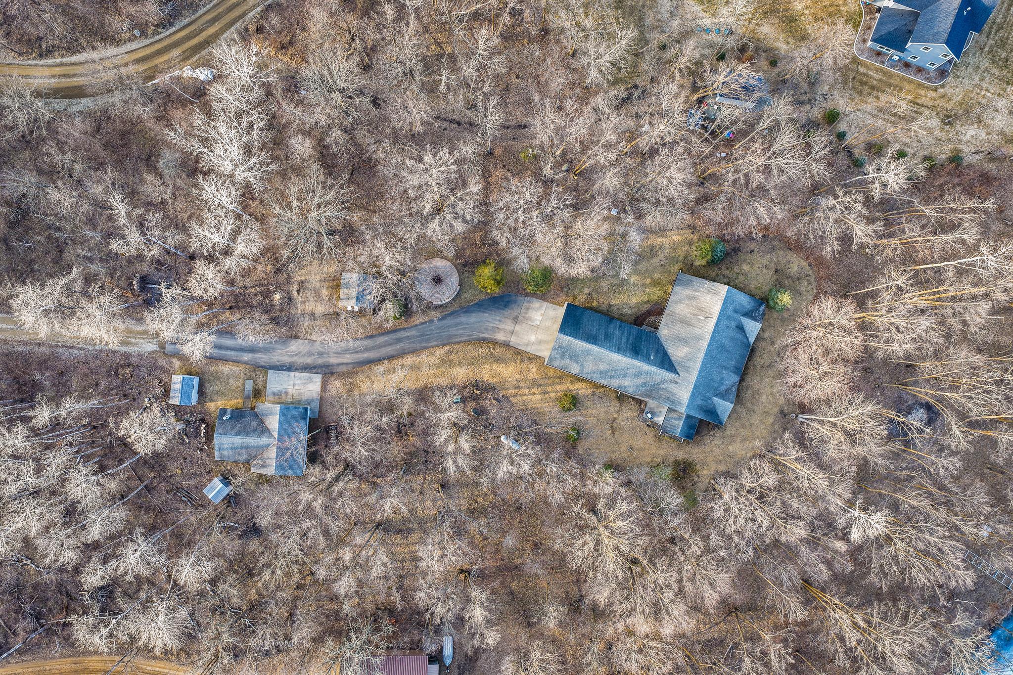 A birdseye view of the property