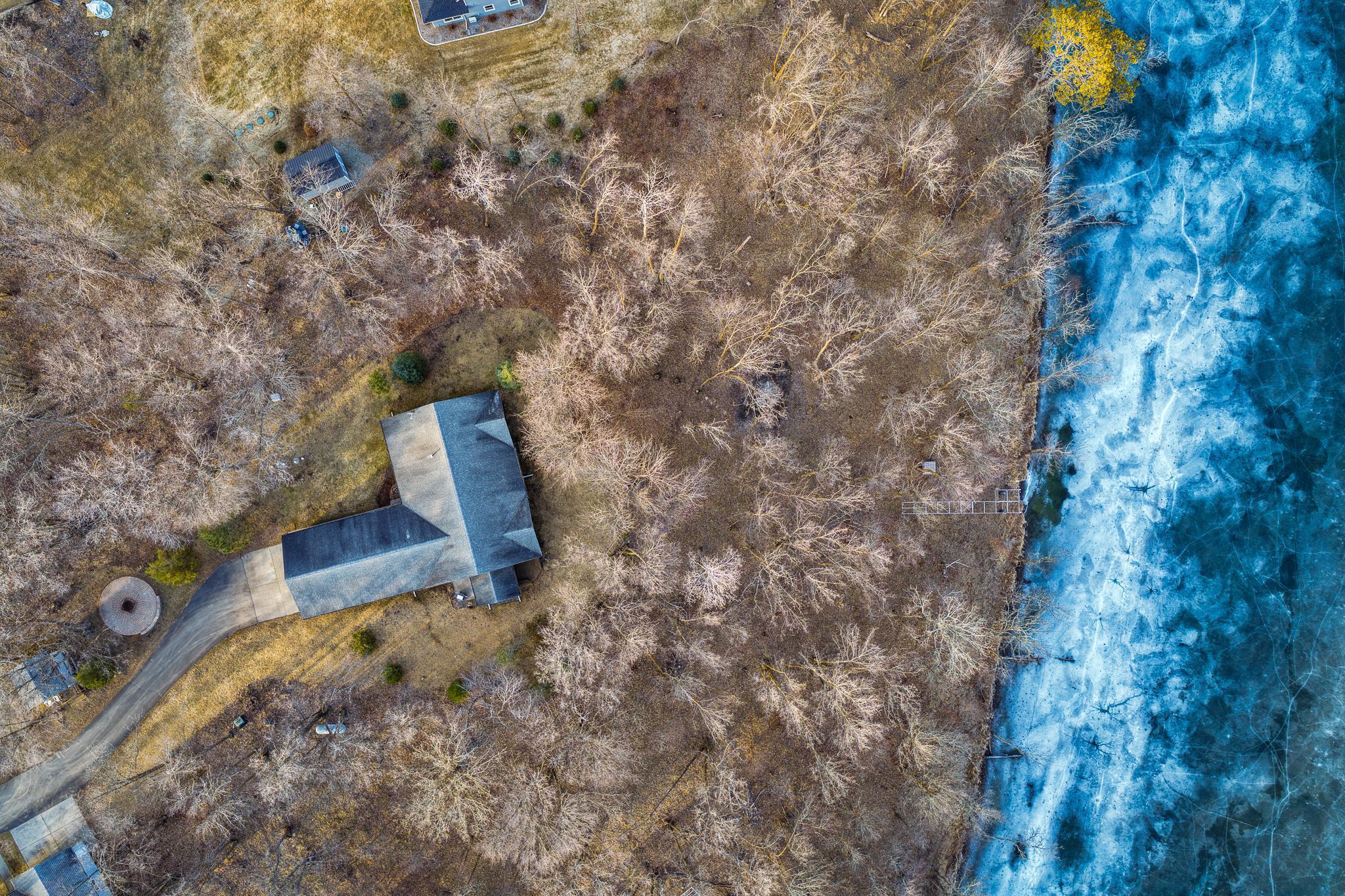 You can get a glimpse of how close the home is to the lakeshore