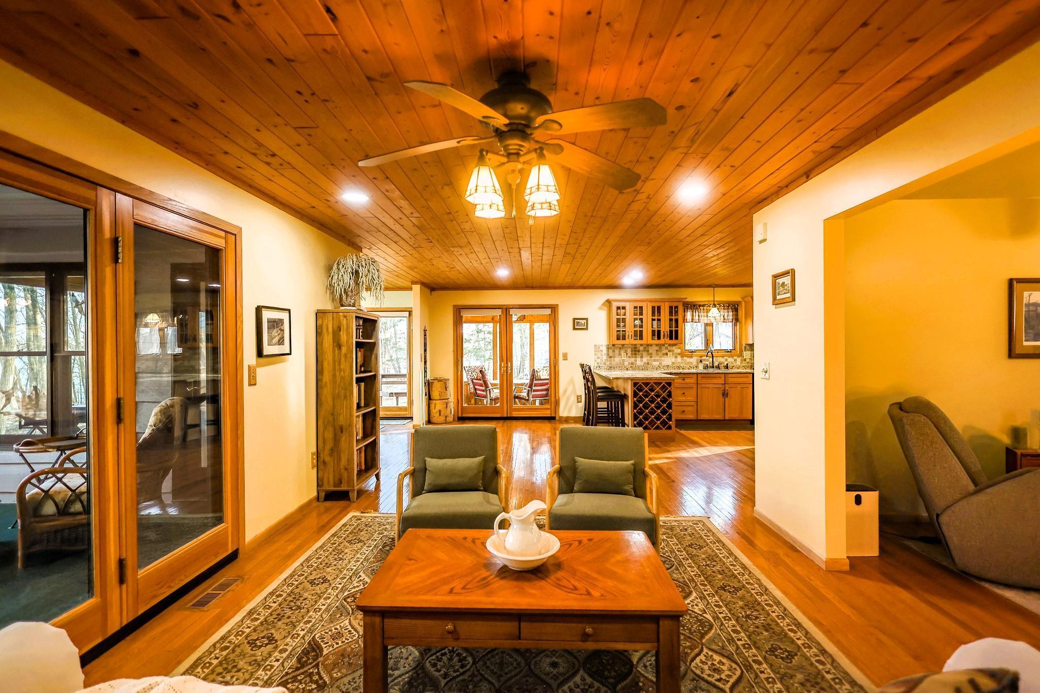 Lots of natural light flows throughout.