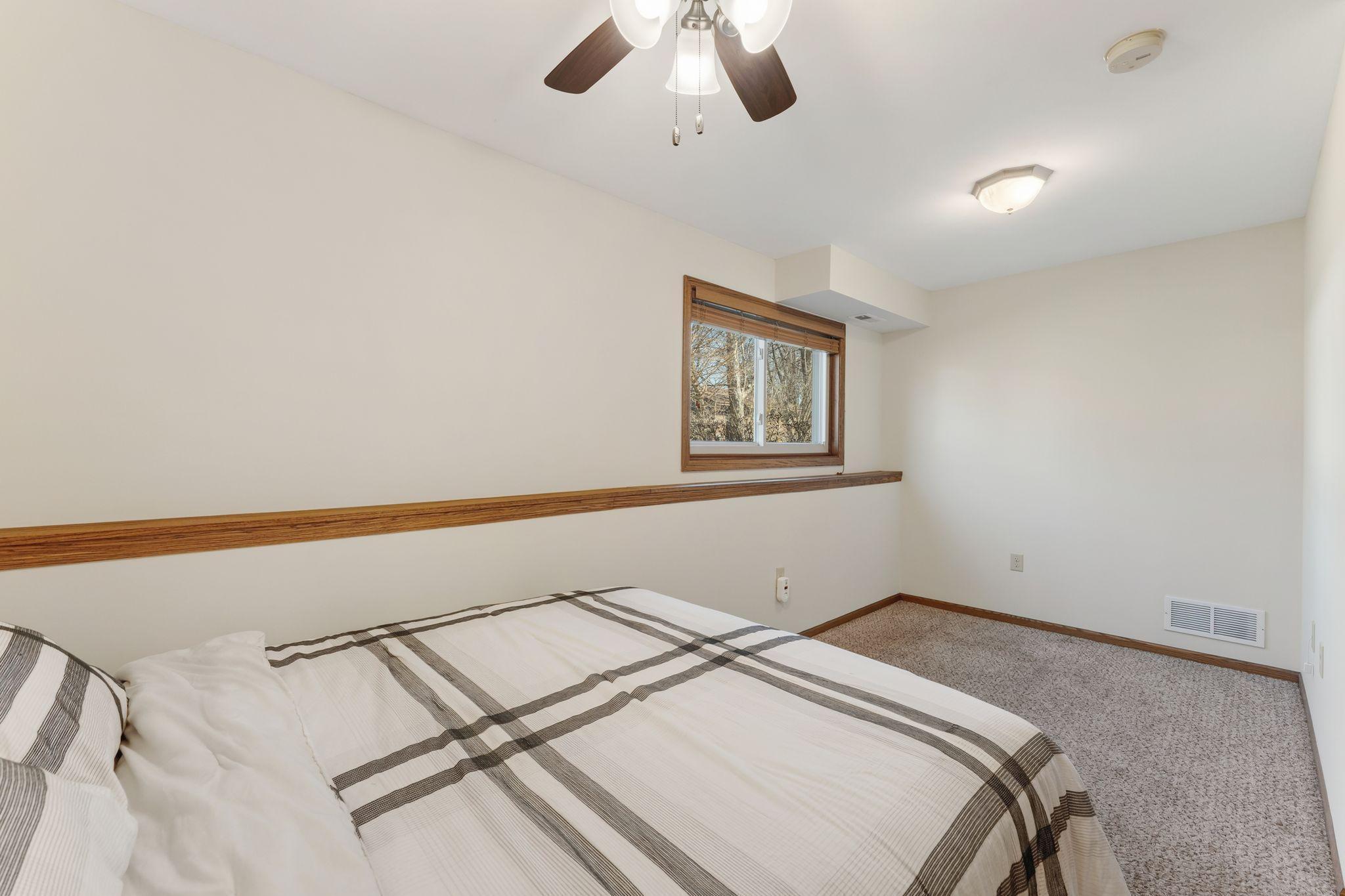 Space for a desk, yoga mat, treadmill or welcoming guest stay