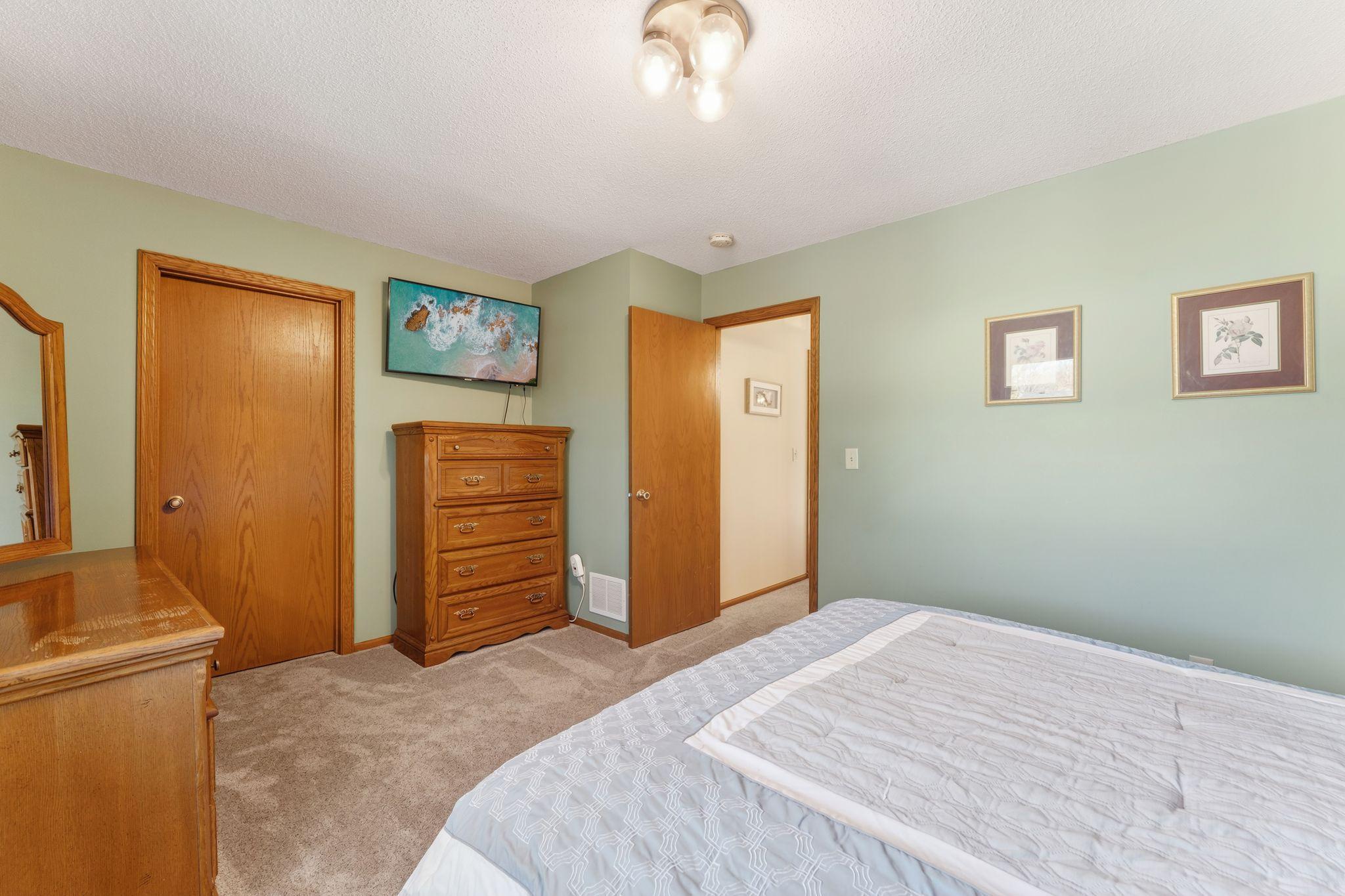 View from primary suite into hallway