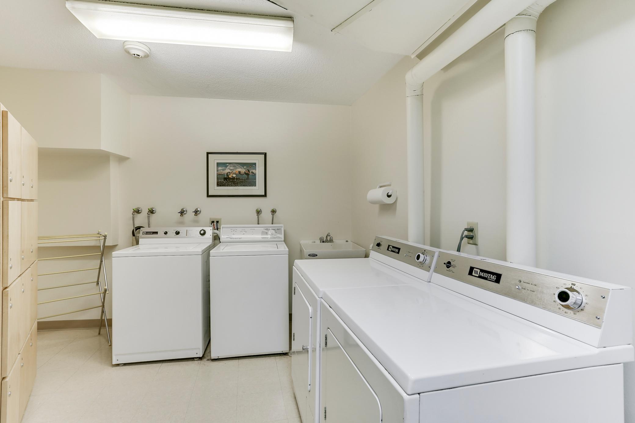 The laundry room is complementary for all residents!