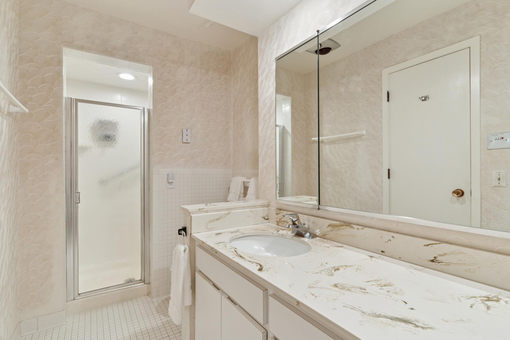 Primary suite features a 3/4 bath