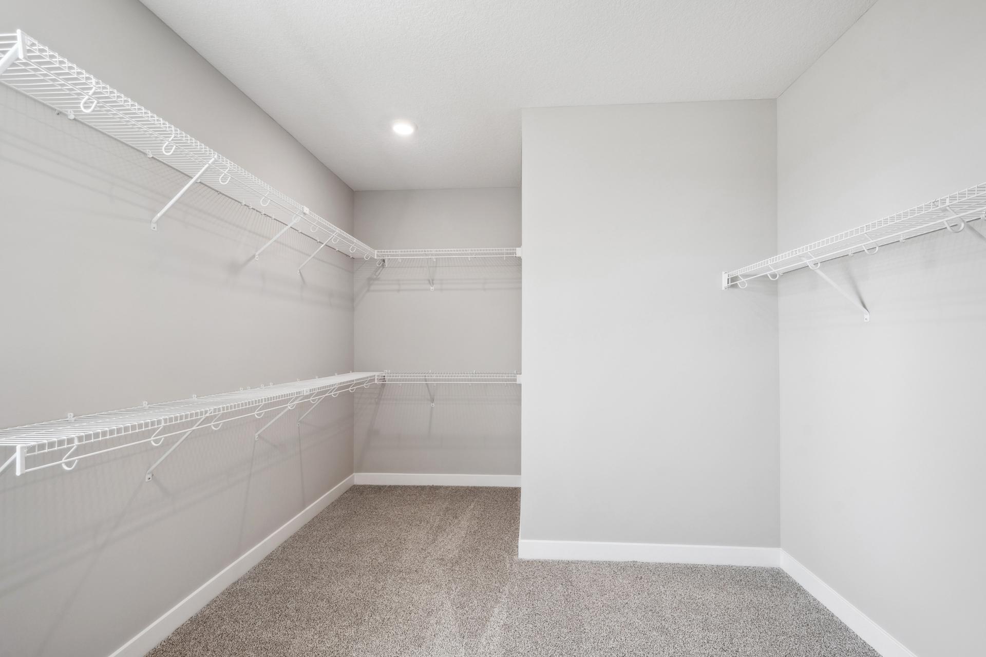 Impressive walk in closet.