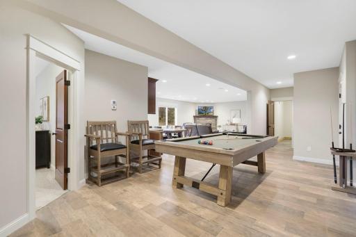 The lower level is spacious with infloor heating