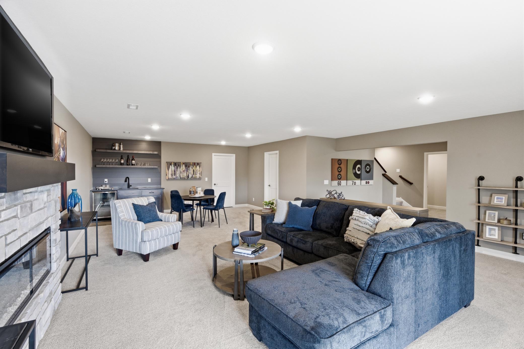 Basement Family Room - The Edgewater at 916 Kepler Ave NE - *Photo from a previously completed Edgewater - finishes and selections will vary.
