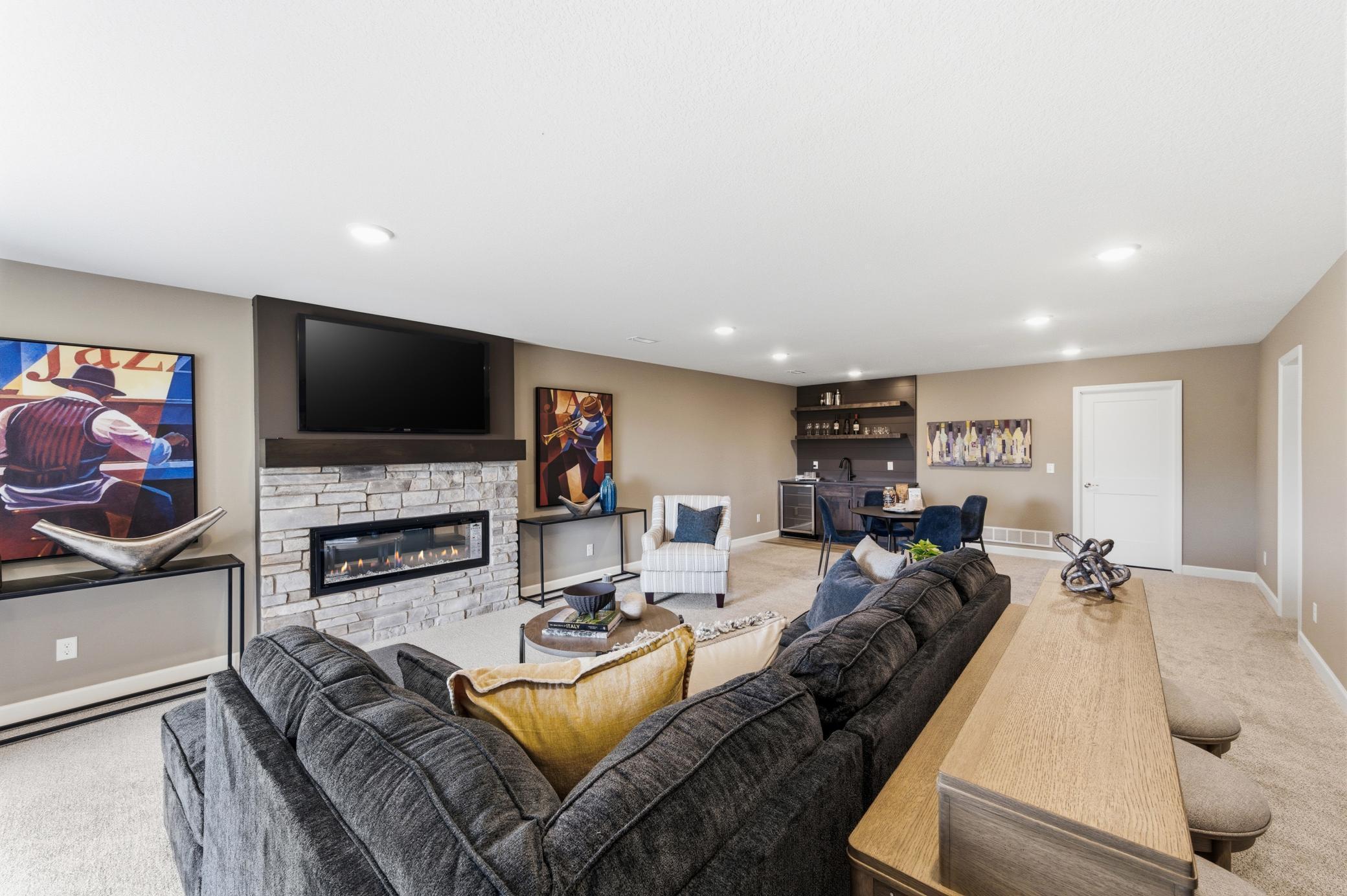 Basement Family Room - The Edgewater at 916 Kepler Ave NE - *Photo from a previously completed Edgewater - finishes and selections will vary.