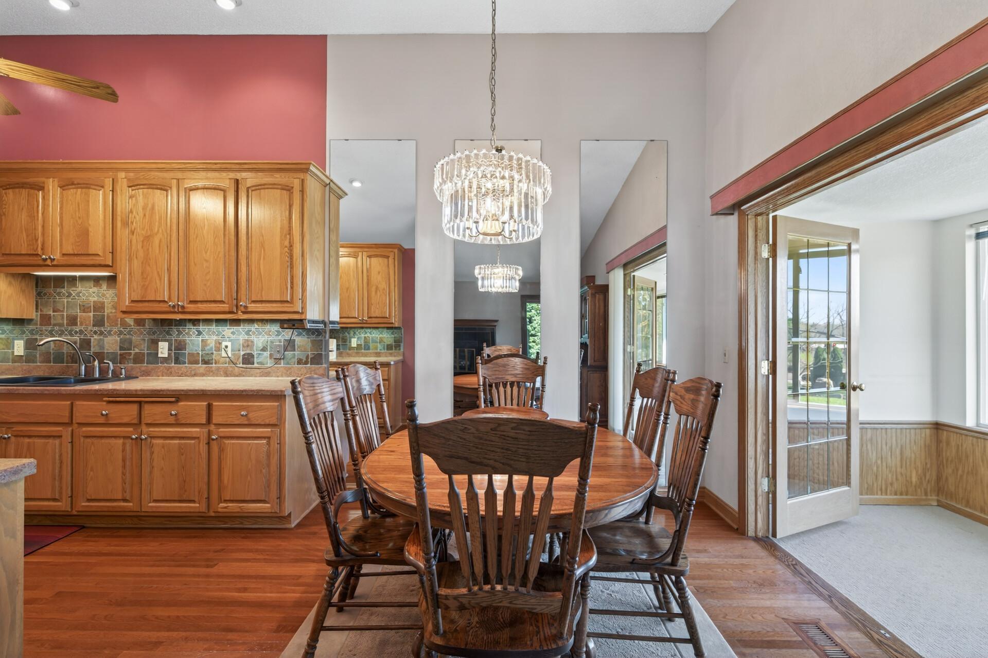 Informal dining area off kitchen.