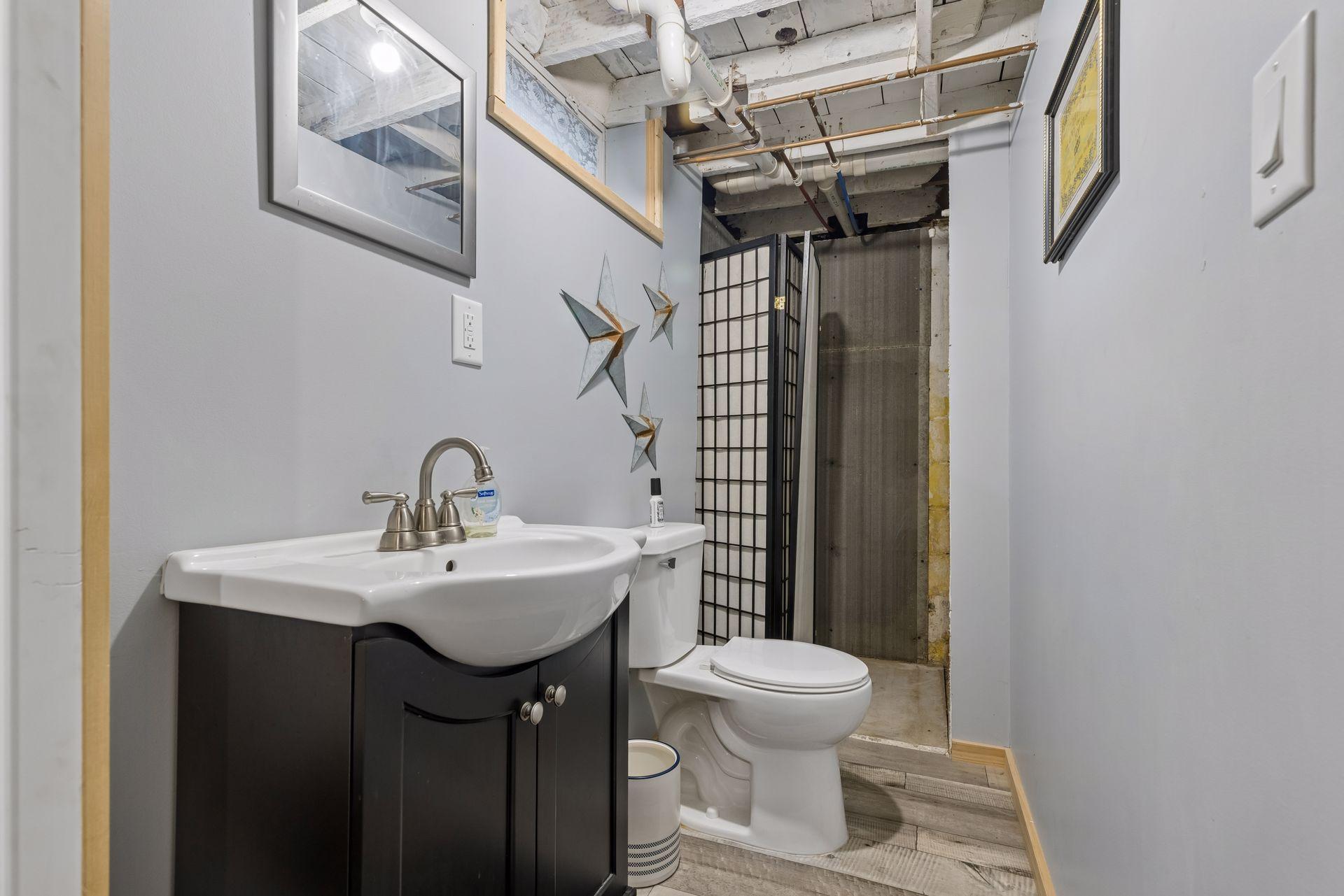 Half bath in lower level