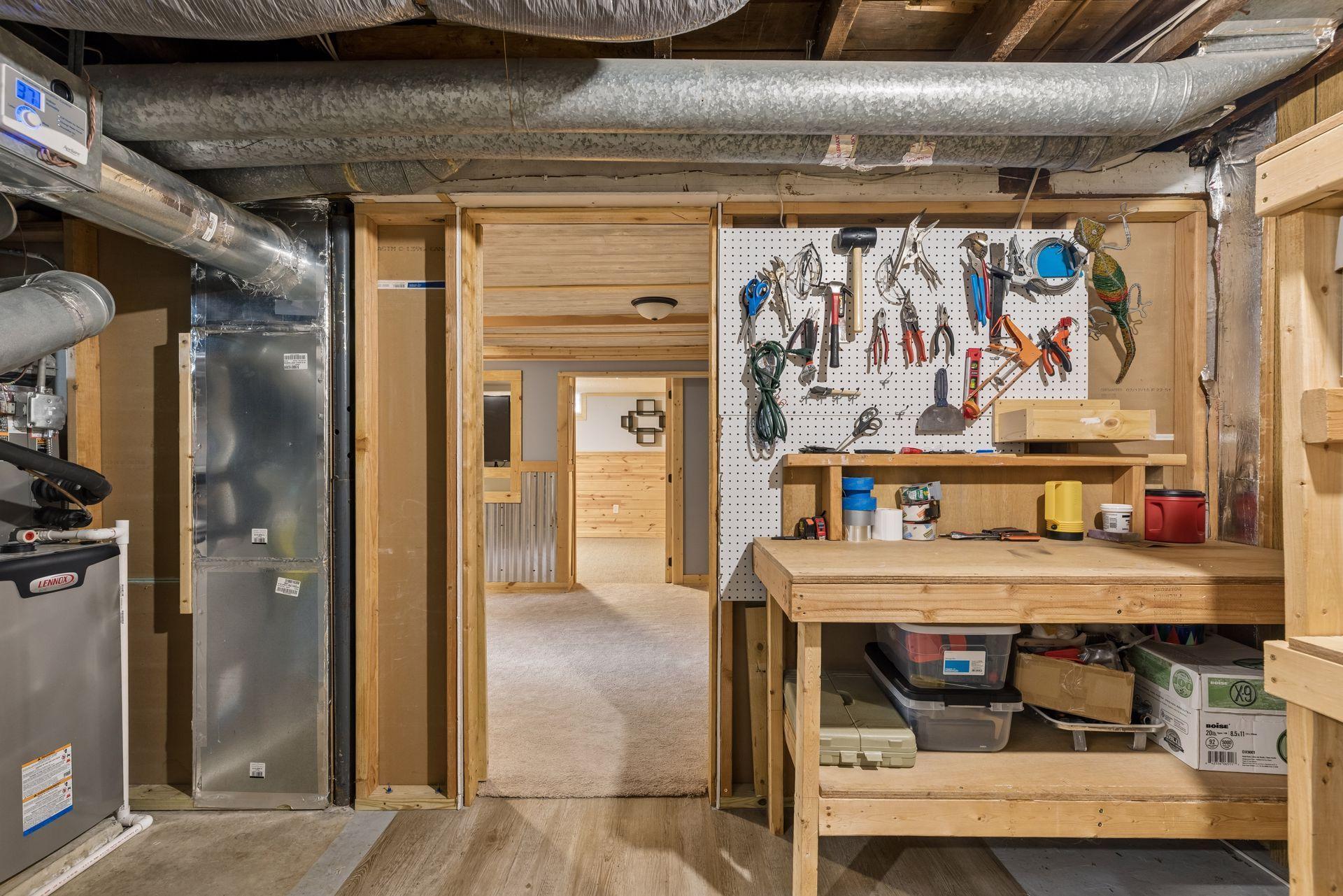 Workshop in lower level