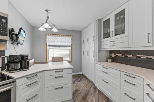 Expansive counter space and an abundance of storage!