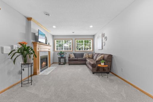 An extended lower level offers a second living space for your family to enjoy.