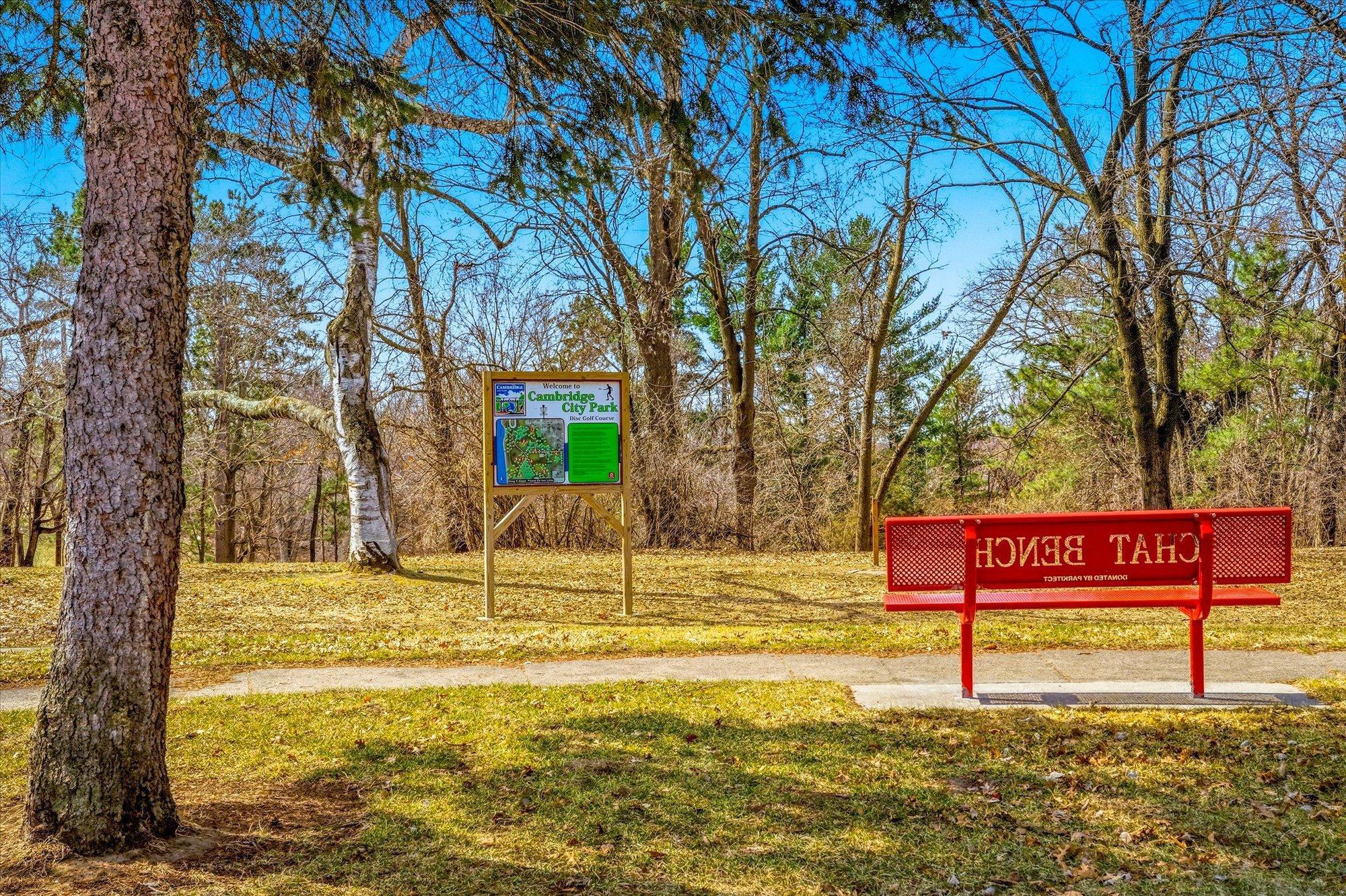 Disc Golf course at the end of the road